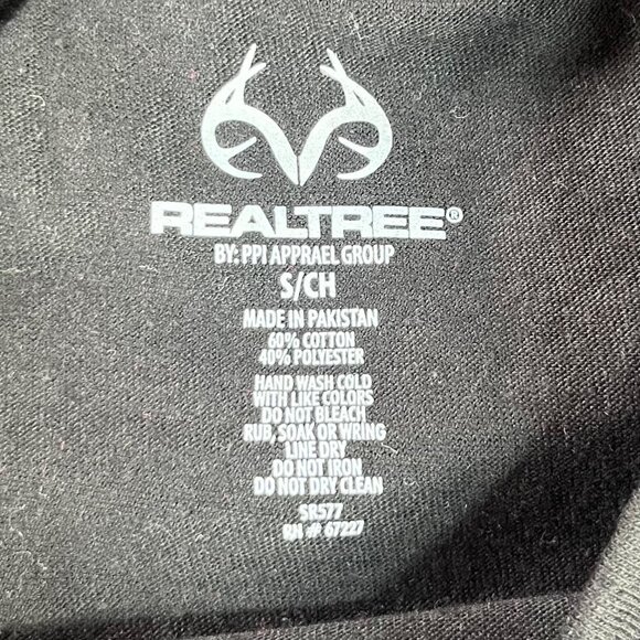 Realtree Camo Logo Short Sleeve Tshirt Womens Small Black Pink New Hunting - Picture 6 of 9